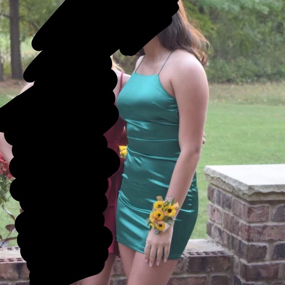 high neck strappy back bodycon dress